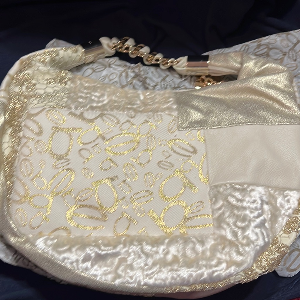 Bebe Logo Patchwork Shoulder Bag